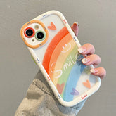 Cute Rainbow Love Heart Smile Phone Case for iPhone
